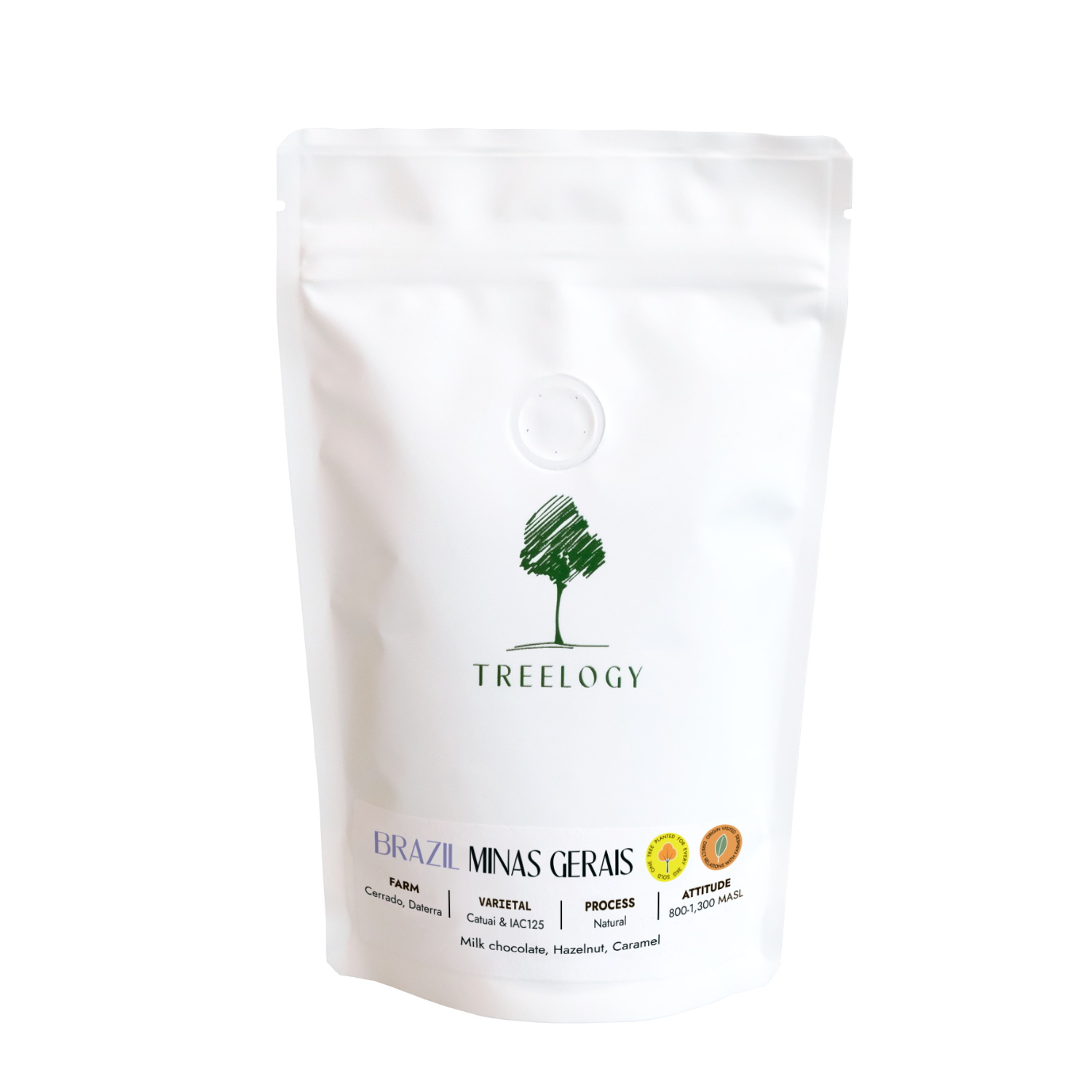 White packaging of Treeology product on a white background